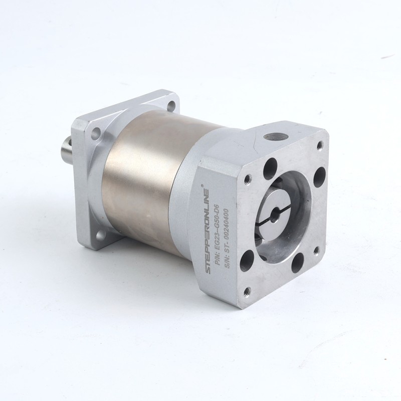 Usado - Stock EE. UU. - Reductor planetario Relación de transmisión 50:1 Retroceso 20arc-min para eje de 6,35mm Nema 23 Motor - EG23-G50-D6-USED | StepperOnline