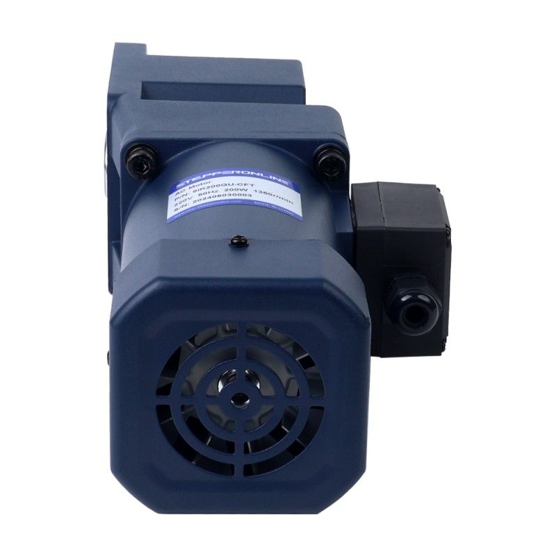 Tres fases 220VAC/380VAC 200W 50/60Hz Brida 104mm Relación de transmisión 100:1 Motor de inducción de CA con caja de cambios en ángulo recto