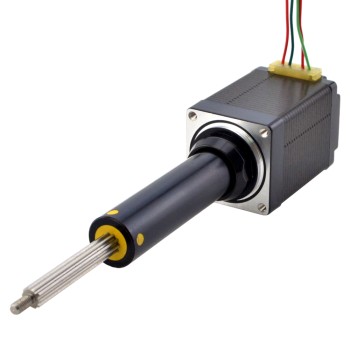 Motor lineal Acme cautivo NEMA 11 1.0A 46mm Cable de tornillo de pila 5.08mm(0.2") Recorrido 50.8mm