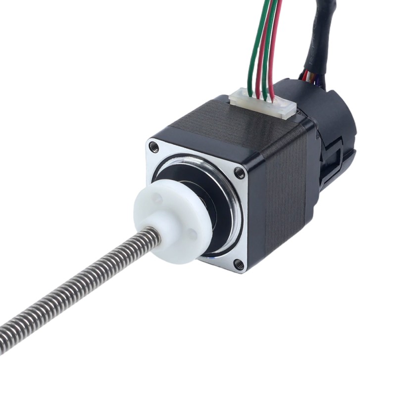 NEMA 11 Motor Paso a Paso Lineal Externo con Tornillo Acme 1.0A 32mm de Altura Paso de 1.27mm(0.05") con Encoder Óptico Incremental 1000PPR - 11E13S1004FD4-150RS-OE1K | StepperOnline