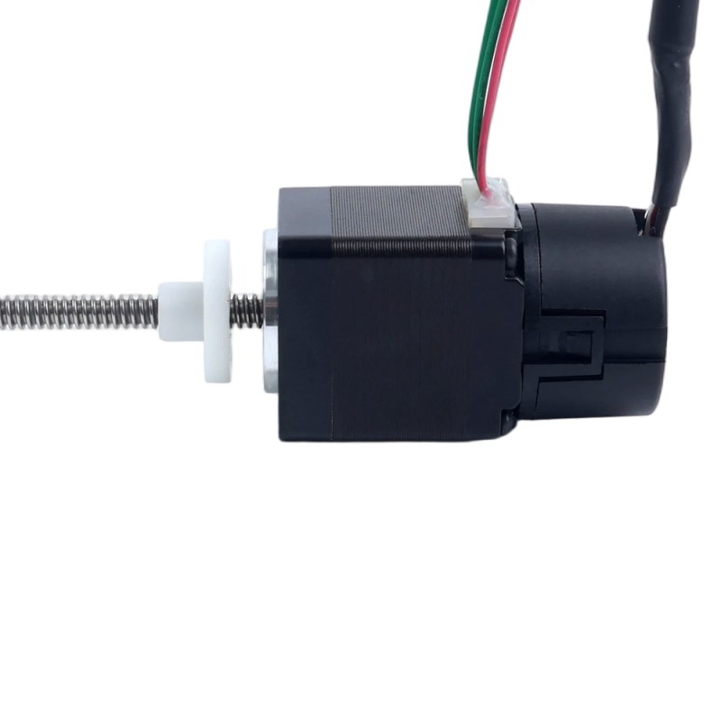NEMA 11 Motor Paso a Paso Lineal Externo con Tornillo Acme 1.0A 32mm de Altura Paso de 1.27mm(0.05") con Encoder Óptico Incremental 1000PPR - 11E13S1004FD4-150RS-OE1K | StepperOnline
