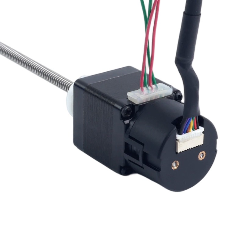 NEMA 11 Motor Paso a Paso Lineal Externo con Tornillo Acme 1.0A 32mm de Altura Paso de 1.27mm(0.05") con Encoder Óptico Incremental 1000PPR - 11E13S1004FD4-150RS-OE1K | StepperOnline