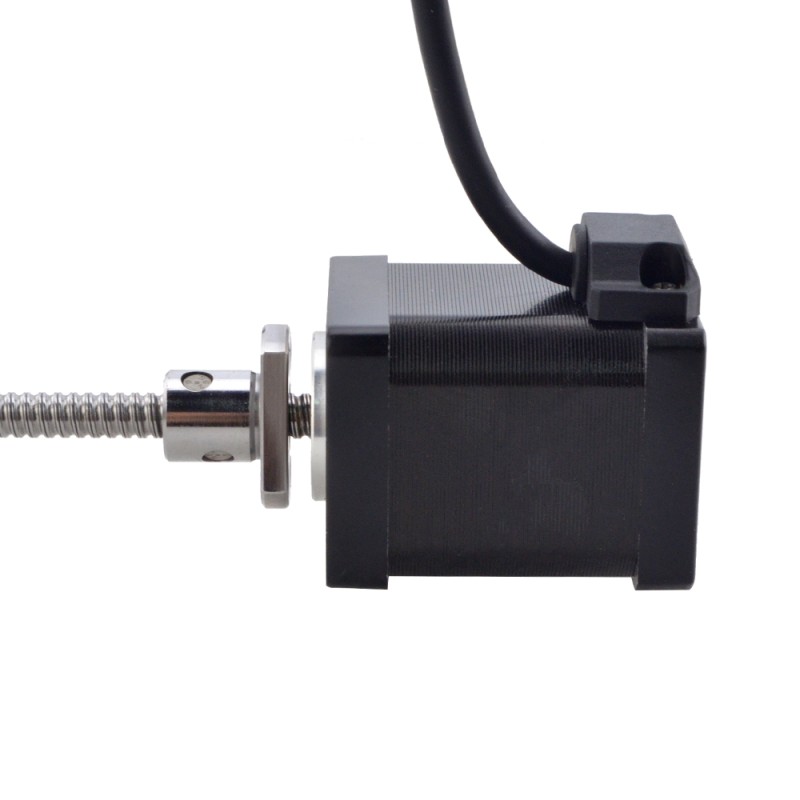 NEMA 14 Motor lineal de tornillo de bola externo 1.5A 47mm Cable de tornillo de pila 2mm(0.07874)