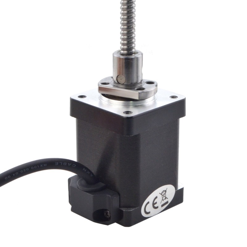NEMA 14 Motor lineal de tornillo de bola externo 1.5A 47mm Cable de tornillo de pila 2mm(0.07874)