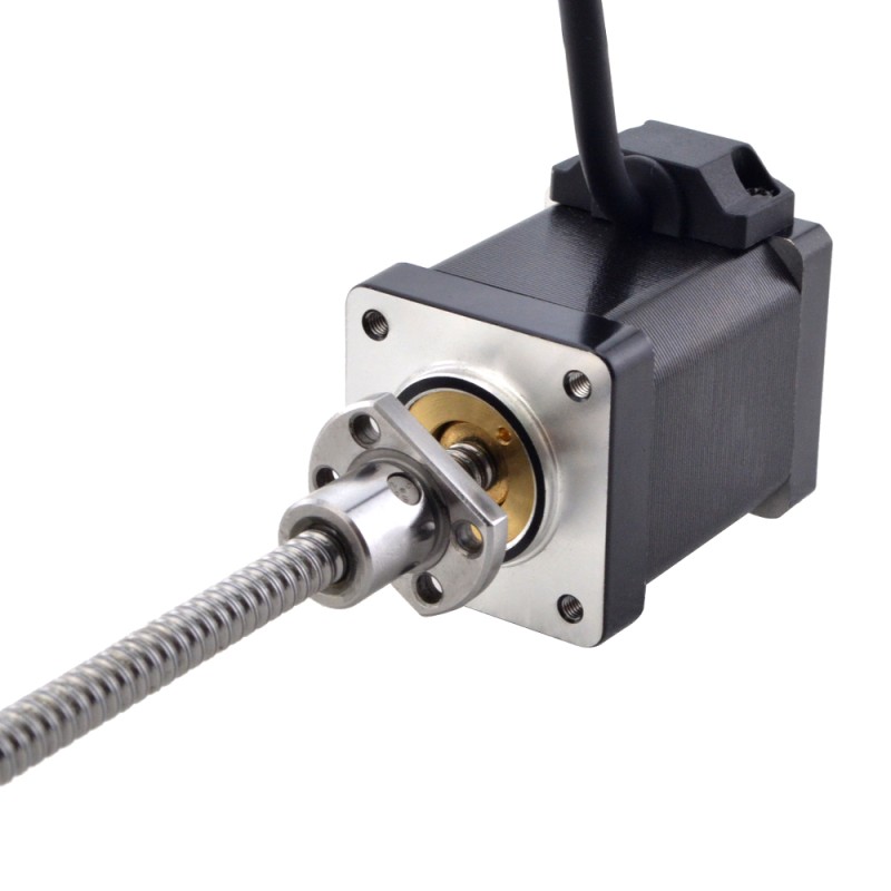 NEMA 14 Motor lineal de tornillo de bola externo 1.5A 47mm Cable de tornillo de pila 2mm(0.07874)