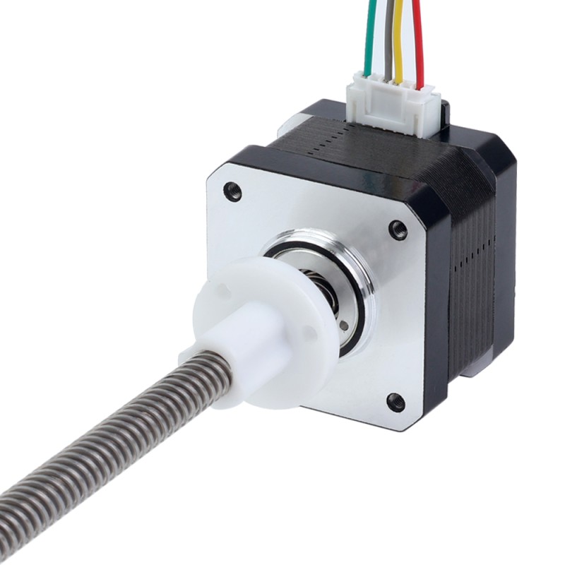 Nema 17 Pila externa de 34mm Cable de 0,4A 8mm(0,31496") Longitud 300mm - 17E13S0404MB4-300RS | StepperOnline
