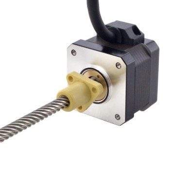 Motor lineal Acme externo NEMA 17, 1,5 A, 34mm, tornillo de pila, cable de 25,4mm(1")