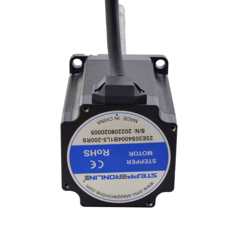 NEMA 23 Motor lineal de tornillo de bola externo 4.0A 76mm Cable de tornillo de pila 10mm(0.3937") - 23E30S4004B1L5-200RS | StepperOnline