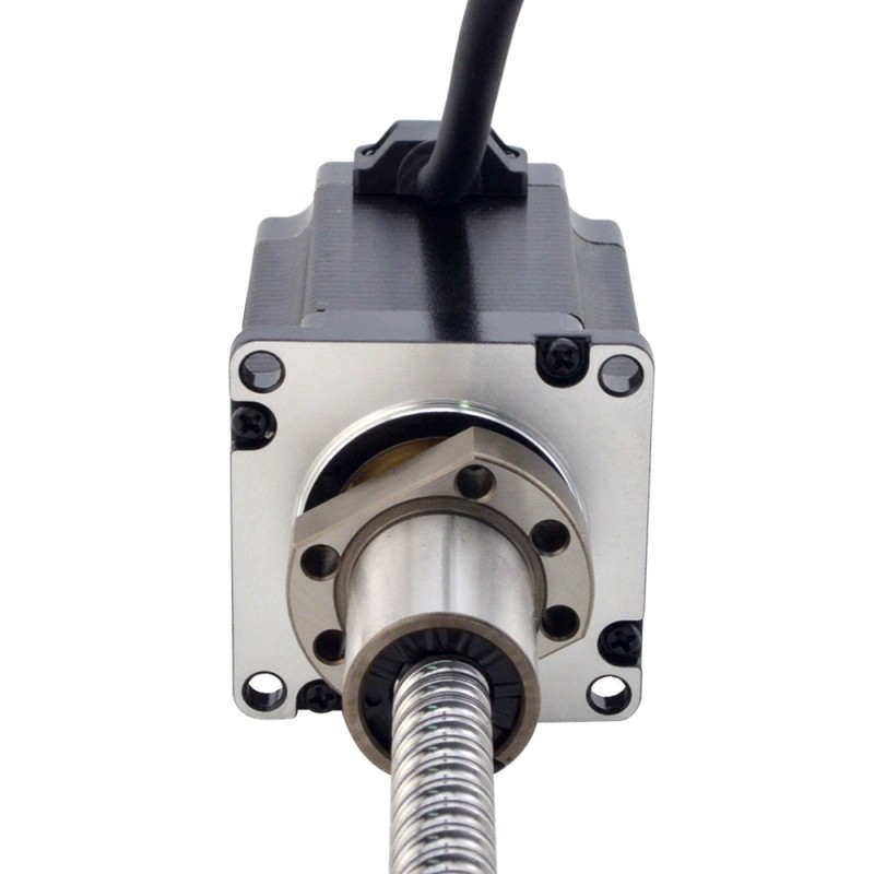 NEMA 23 Motor lineal de tornillo de bola externo 4.0A 76mm Cable de tornillo de pila 10mm(0.3937") - 23E30S4004B1L5-200RS | StepperOnline