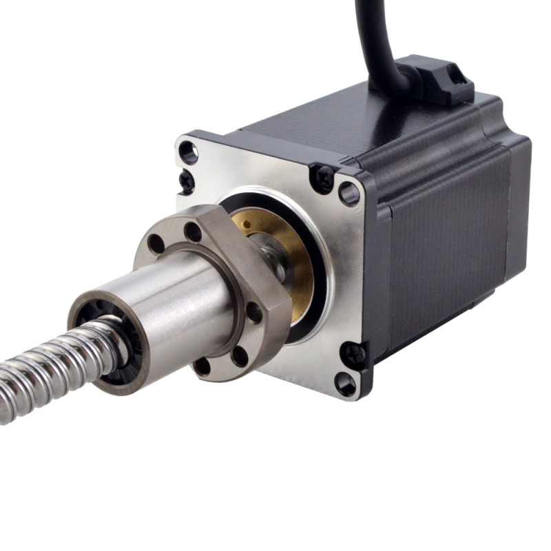 NEMA 23 Motor lineal de tornillo de bola externo 4.0A 76mm Cable de tornillo de pila 10mm(0.3937") - 23E30S4004B1L5-200RS | StepperOnline
