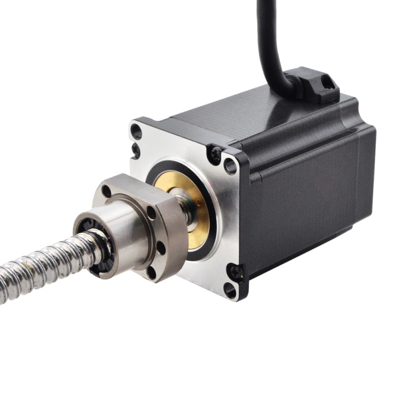 NEMA 23 Motor lineal de tornillo de bola externo 4.0A 76mm Cable de tornillo de pila 5mm(0.1969") - 23E30S4004BVL5-200RS | StepperOnline