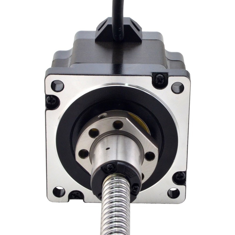 NEMA 34 Motor lineal de tornillo de bola externo 4.5Nm(637.25oz.in) 5.5A 76mm Cable de tornillo de pila 10mm(0.3937)