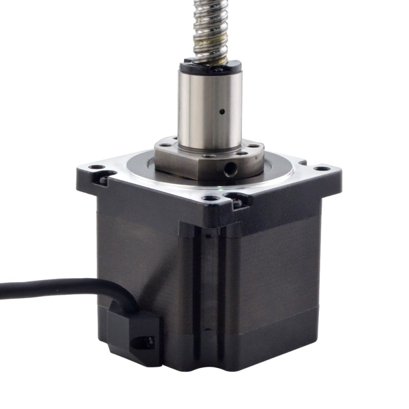 NEMA 34 Motor lineal de tornillo de bola externo 4.5Nm(637.25oz.in) 5.5A 76mm Cable de tornillo de pila 10mm(0.3937)
