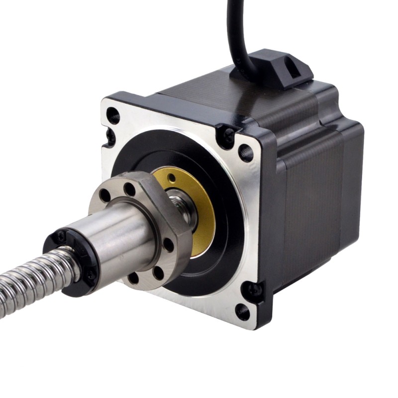 NEMA 34 Motor lineal de tornillo de bola externo 4.5Nm(637.25oz.in) 5.5A 76mm Cable de tornillo de pila 10mm(0.3937)
