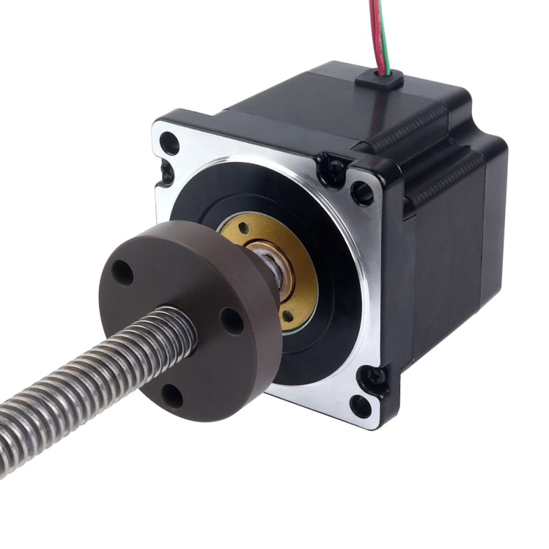 Motor paso a paso lineal Acme externo NEMA 34, 5,5A, 76mm, cable de tornillo de 6,35mm(0,25"), longitud del cable 250mm - 34E31S5504RK5-250RS | StepperOnline