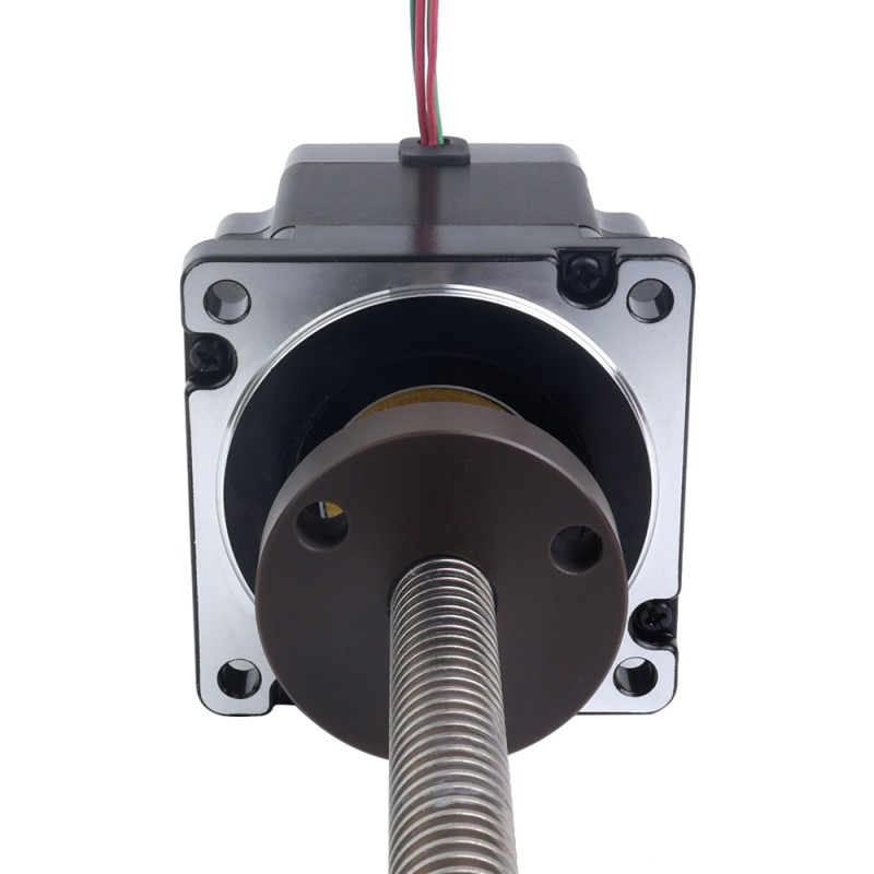 Motor paso a paso lineal Acme externo NEMA 34, 5,5A, 76mm, cable de tornillo de 6,35mm(0,25"), longitud del cable 250mm - 34E31S5504RK5-250RS | StepperOnline