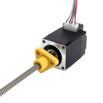 Motor paso a paso lineal trapezoidal externo NEMA 8, 0,5A, 30mm, cable de tornillo de 1mm(0,03937")