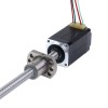 NEMA 8 Tornillo de bola externo Motor lineal 0.5A 38.2mm Cable de tornillo de pila 2mm(0.07874)