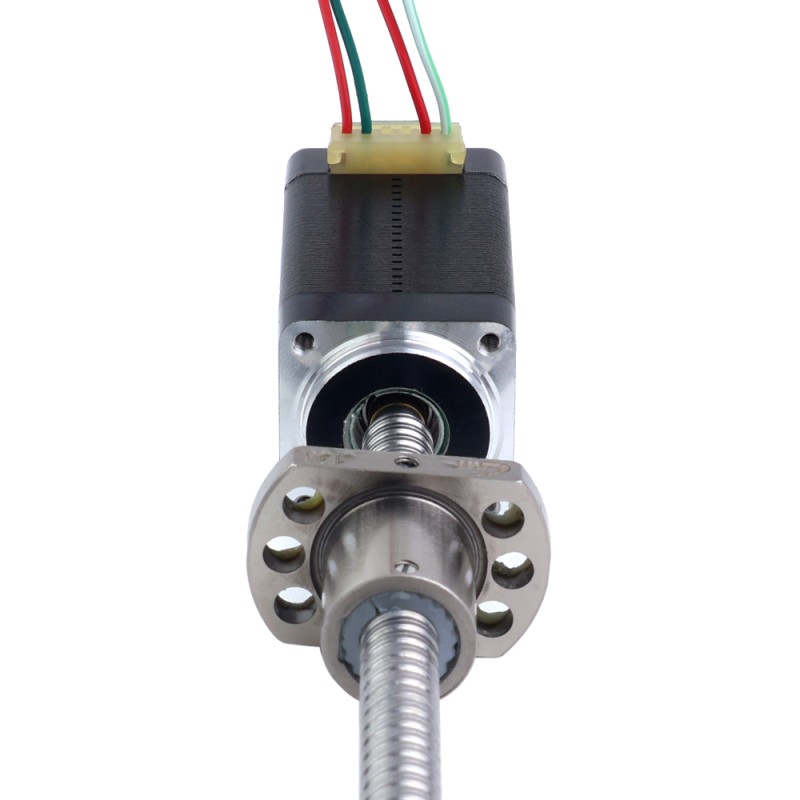 NEMA 8 Tornillo de bola externo Motor lineal 0.5A 38.2mm Cable de tornillo de pila 2mm(0.07874)