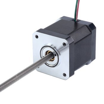 Nema 17, no cautivo, 48mm de apilamiento, 2,6A, avance 2,4384mm(0,096"), longitud 250mm