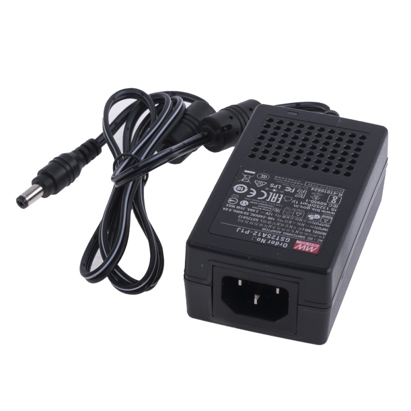 GST25A12-P1J MEANWELL 25W 12VDC 2.08A 115/230VACAC-DCAdaptador industrialVerde confiable
