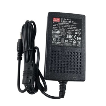 GST25A24-P1J MEANWELL 25W 24VDC 1.04A 115/230VACAC-DCAdaptador industrialVerde confiable