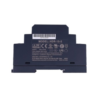 15W 5VDC 2.4A 115/230VAC Fuente de Alimentación de riel DIN con forma escalonada ultradelgada
