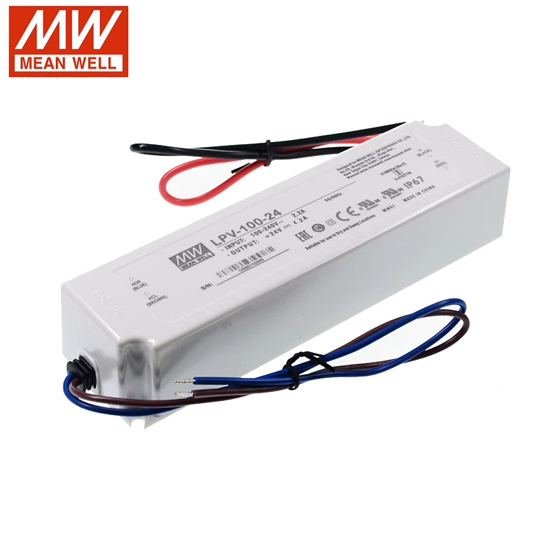 LPV-100-24 MEANWELL 24V 4.2A 100W Fuente deAlimentación conmutada de salida única