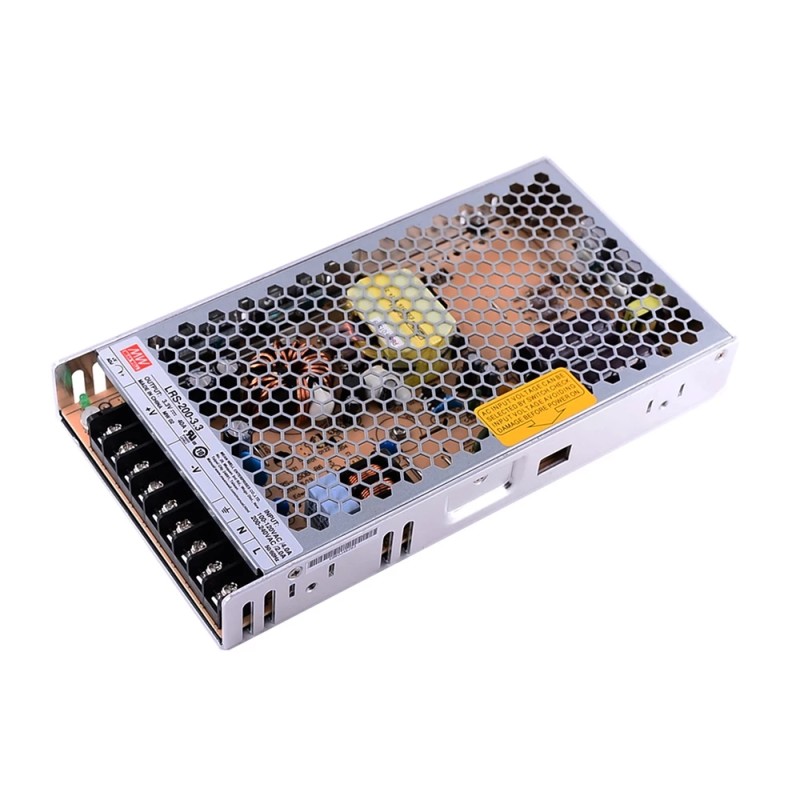 LRS-200-3.3 MEANWELL 132W 3.3VDC 40A 115/230VAC Fuente deAlimentación conmutada cerrada