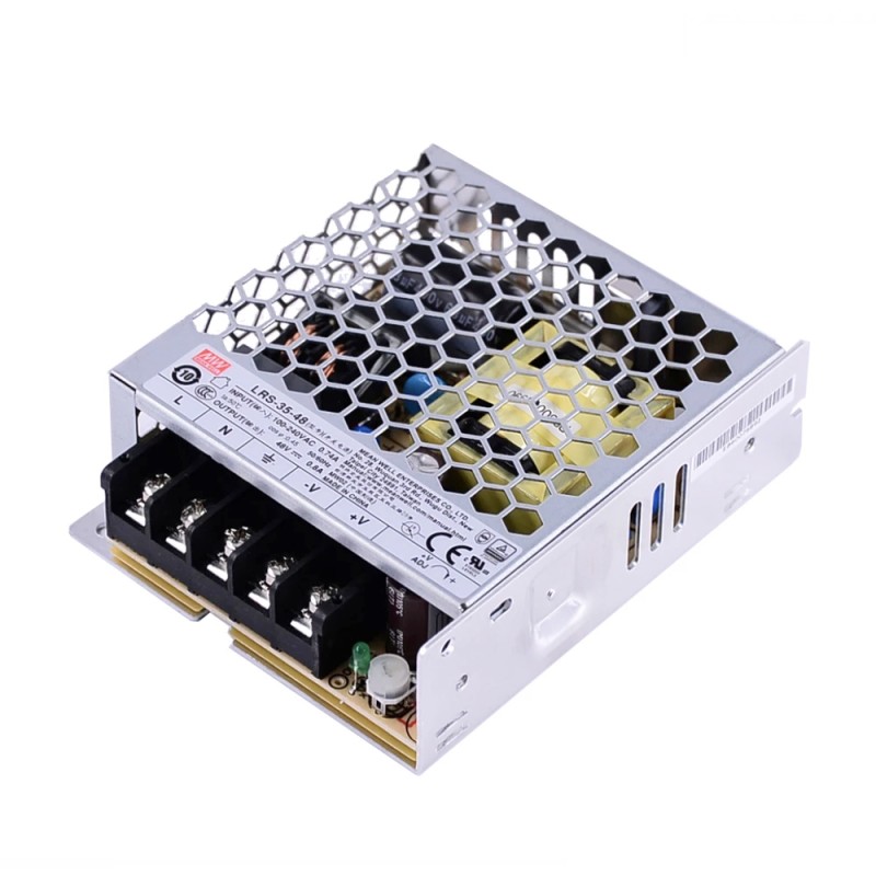 LRS-35-48 MEANWELL 38.4W 48VDC 0.8A 115/230VAC Fuente deAlimentación conmutada cerrada