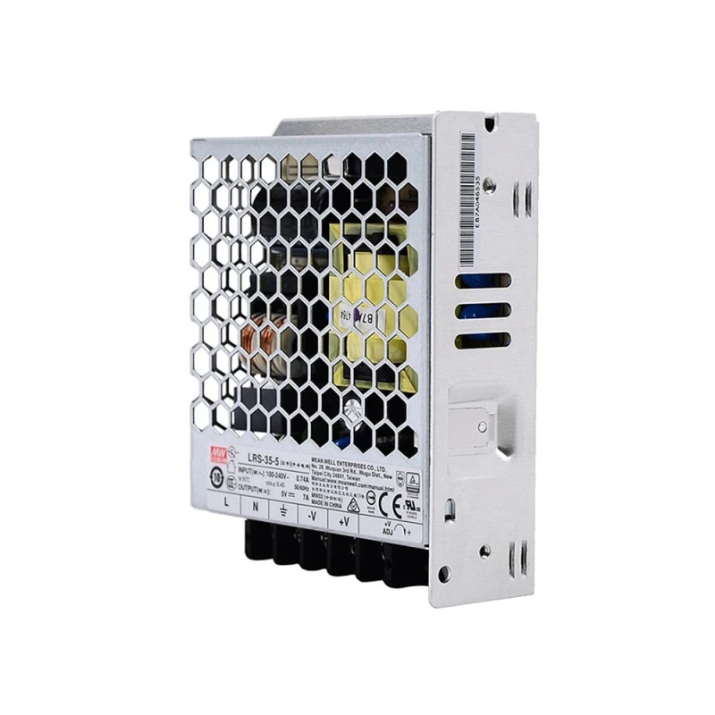 LRS-35-5 MEANWELL 35W 5VDC 7A 115/230VAC Fuente deAlimentación conmutada cerrada