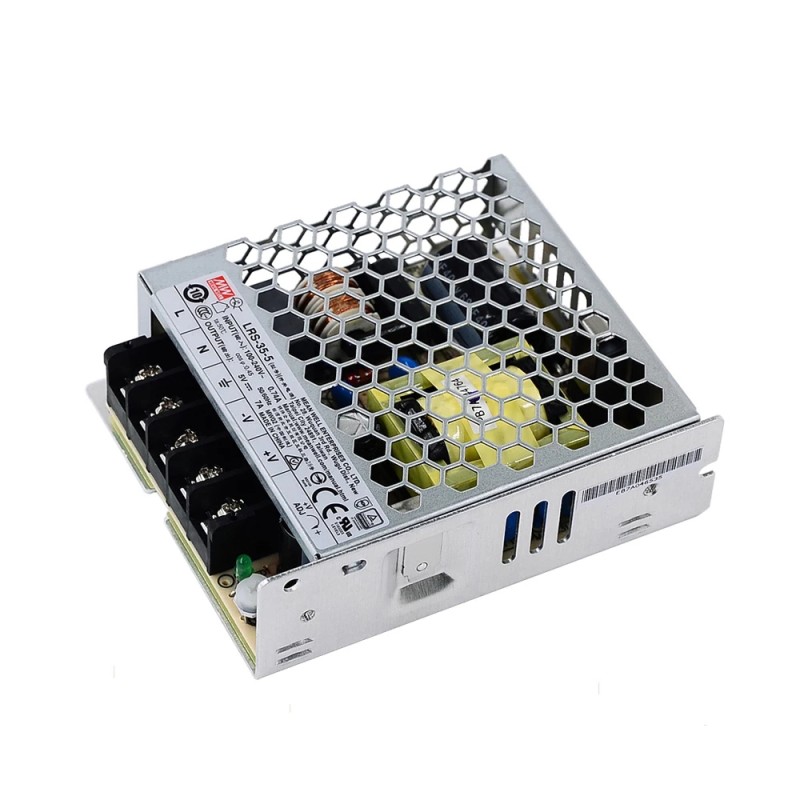 LRS-35-5 MEANWELL 35W 5VDC 7A 115/230VAC Fuente deAlimentación conmutada cerrada