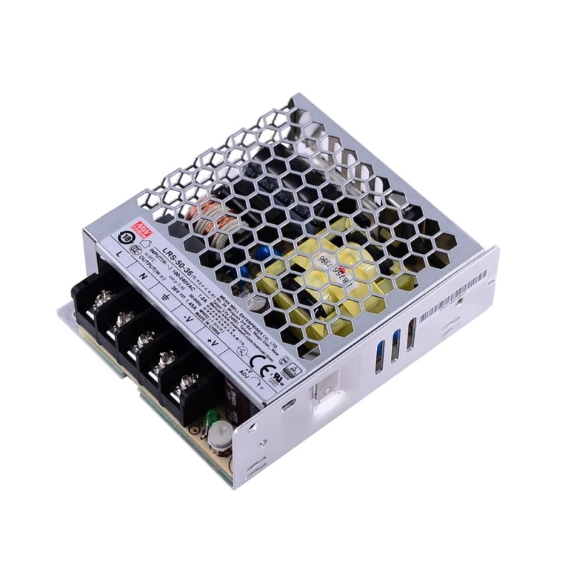 LRS-50-36 MEANWELL 52.2W 36VDC 1.45A 115/230VAC Fuente deAlimentación conmutada cerrada