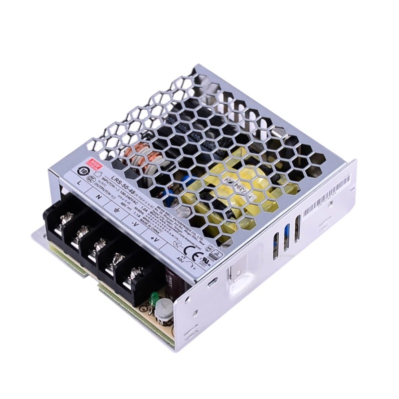 LRS-50-48 MEANWELL 52.8W 48VDC 1.1A 115/230VAC Fuente deAlimentación conmutada cerrada