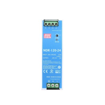 NDR-120-24 MEANWELL 120W 24VDC 5A 115/230VAC Fuente de Alimentación para carril DIN