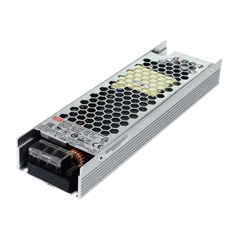 UHP-200R-24  201.6W 24VDC 8.4A 115/230VAC Tipo delgado con fuente deAlimentación conmutada PFC