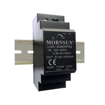 30W 5V 3.0A 85-264VAC/120-370VDC Carril DIN Fuente de alimentación conmutada