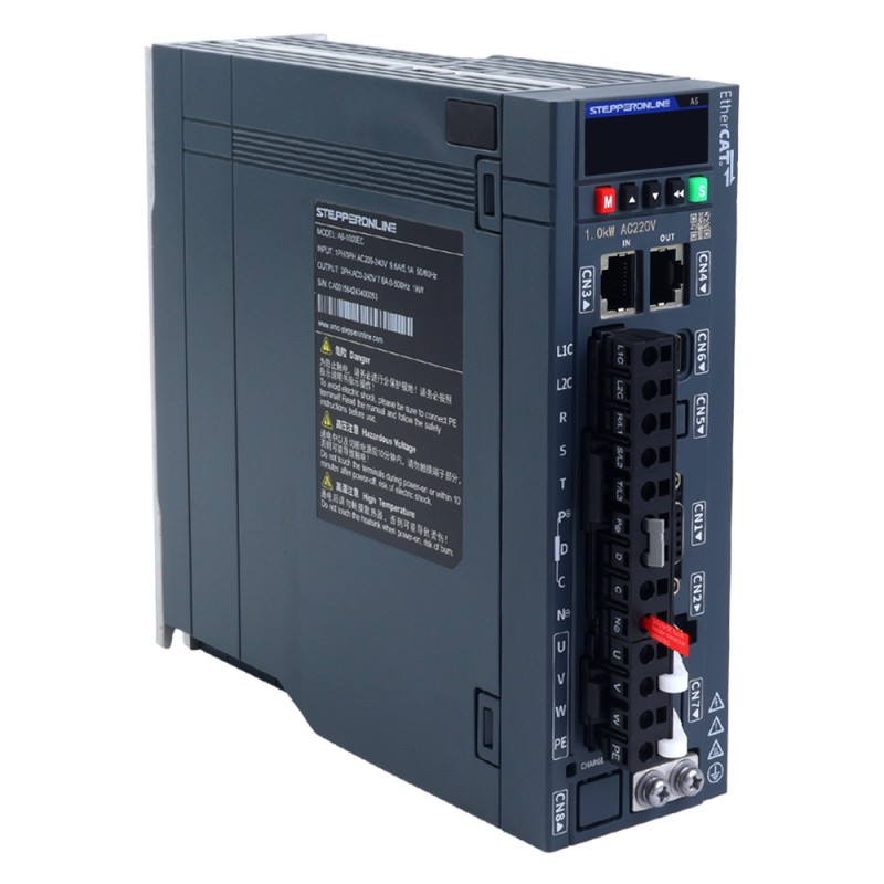Kit de servomotor AC A6H Serie 850W EtherCAT 1500rpm 5,39Nm con freno codificador absoluto 17 bits IP67 - A6H-EC850H2B1-M17 | StepperOnline