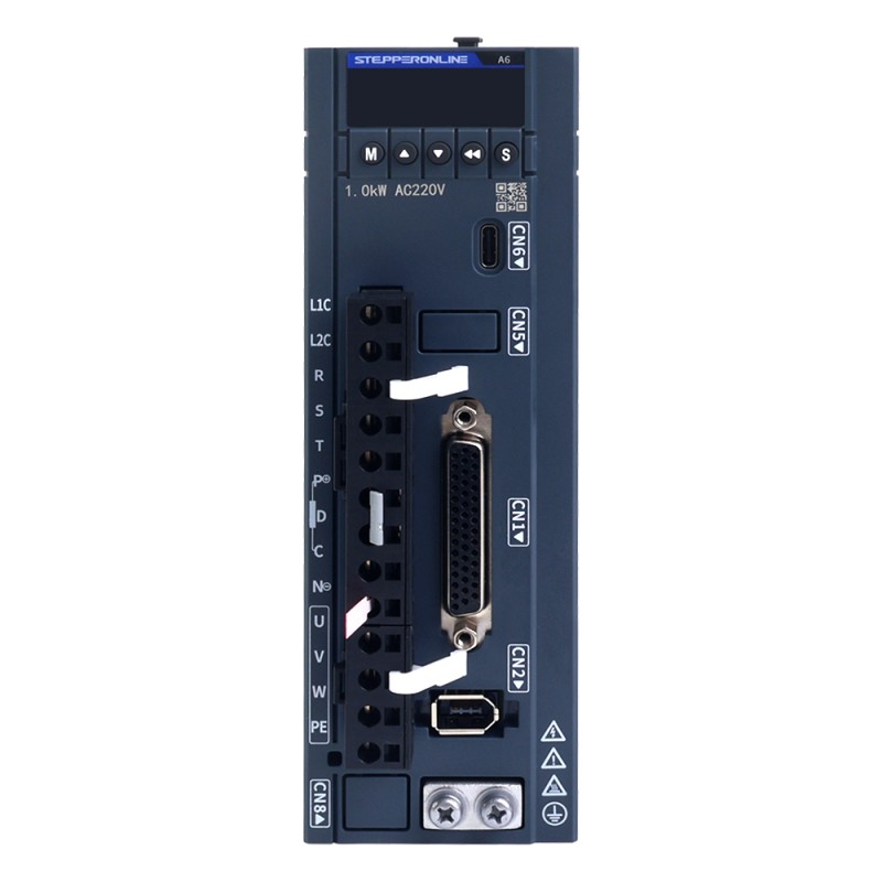 Kit de servomotor AC A6H Serie 850W RS485 1500rpm 5,39Nm codificador absoluto 17 bits IP67 - A6H-RS850H2A1-M17 | StepperOnline