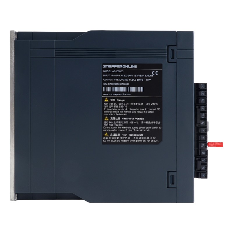 Kit de servomotor AC A6H Serie 1300W EtherCAT 1500rpm 8,34Nm codificador absoluto 17 bits IP67 - A6H-EC1300H2A1-M17 | StepperOnline