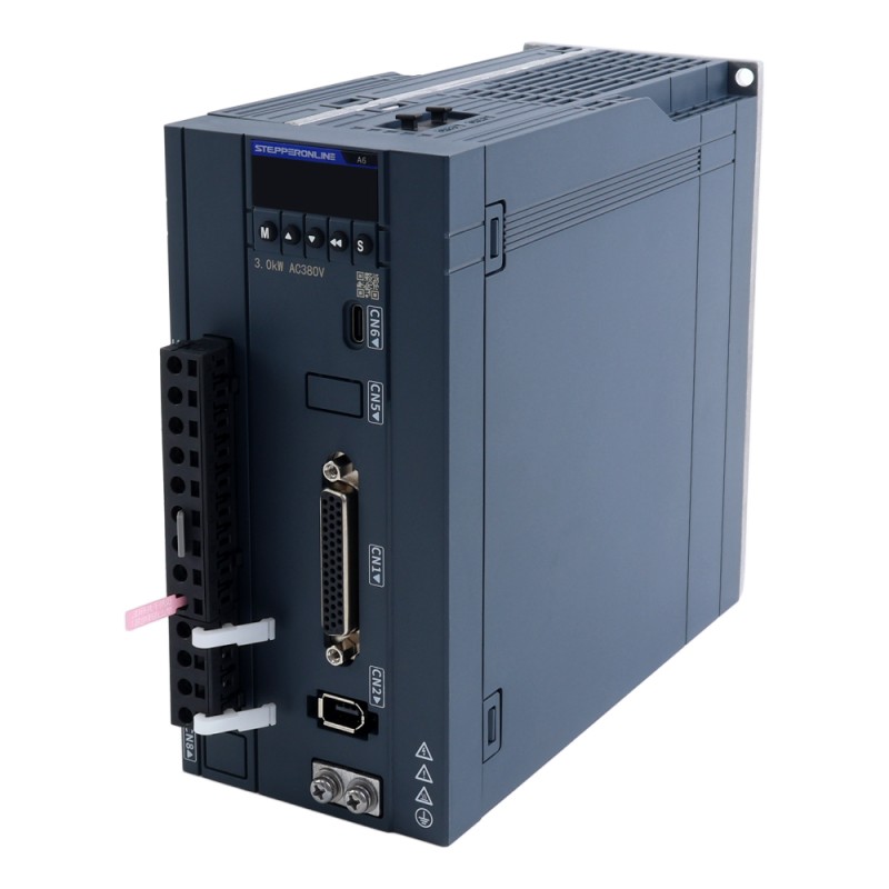 Kit de servomotor AC A6H Serie 2900W RS485 1500rpm 18,60Nm con freno codificador absoluto 17 bits IP67 - A6H-RS2900H3B1-M17 | StepperOnline