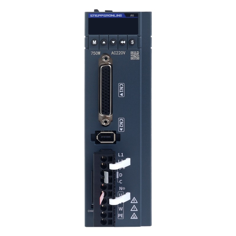 Kit de servomotor de CA serie A6, 750W, RS485, 3000rpm, 2,39Nm, codificador absoluto de 17 bits IP67 - A6-RS750H2A1-M17 | StepperOnline