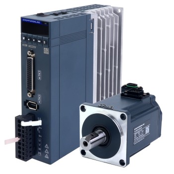 Kit de servomotor de CA serie A6, 400W, RS485, 3000rpm, 1,27Nm, codificador absoluto de 17 bits IP67