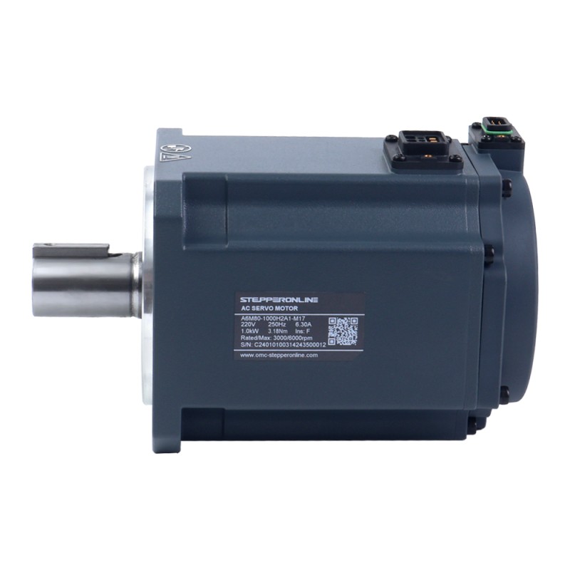Kit de servomotor de CA serie A6, 1000W, RS485, 3000rpm, 3,18Nm, codificador absoluto de 17 bits IP67 - A6-RS1000H2A1-M17 | StepperOnline