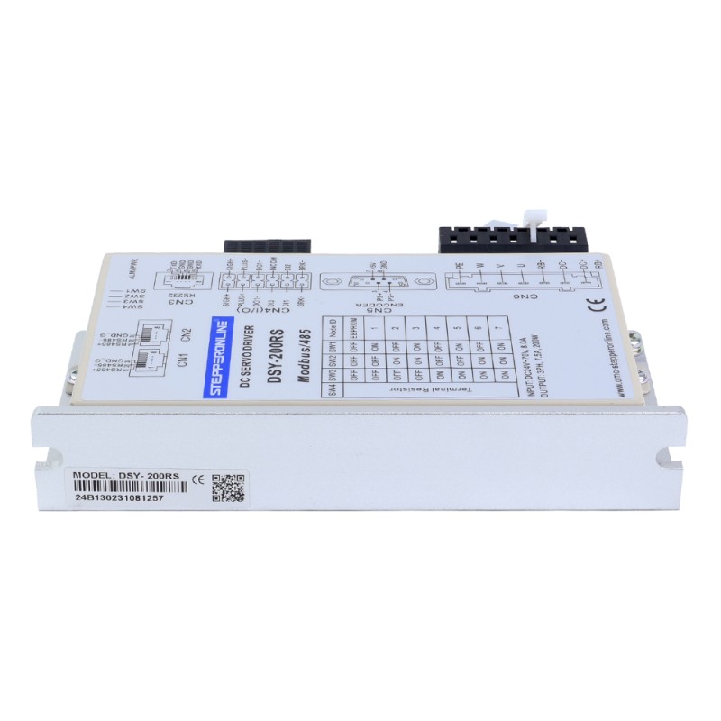 Servomotor de DC RS485 de 100W, serie DSY, 24-70VDC, 0,318Nm con freno, 3000rpm, codificador incremental de 17 bits, IP65 - DSY-RS100L2B2-M17S | StepperOnline