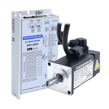 DSY Serie 100W CANopen DC Servomotor 24-70VDC 0,318Nm 3000rpm 17-Bit Incrementele Encoder IP65