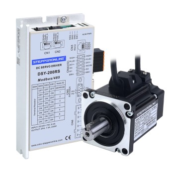 Servomotor deDC RS485 de 200W, serie DSY, 24-70VDC, 0,637Nm, 3000rpm, codificador incremental de 17 bits, IP65