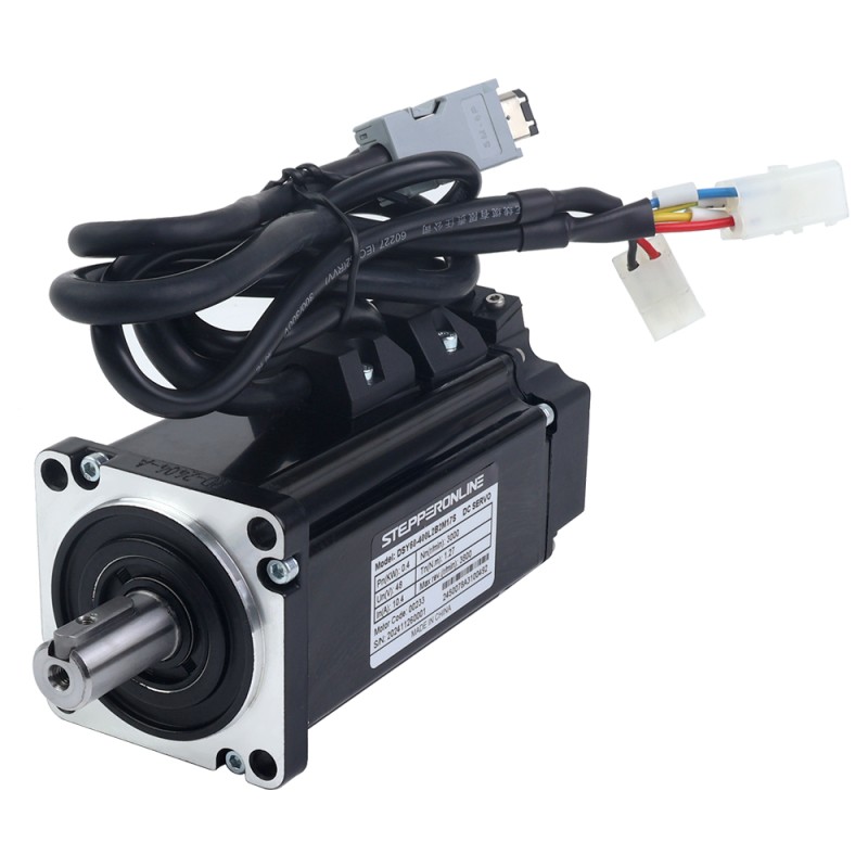 Servomotor de DC RS485 de 400W, serie DSY, 24-70VDC, 1,27Nm con freno, 3000rpm, codificador incremental de 17 bits, IP65 - DSY-RS400L2B2-M17S | StepperOnline