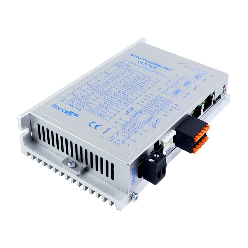 Y Series Controlador para motor paso a paso Closed Loop EtherCAT 0-7,2A 24-50VDC para motor paso a paso Nema 17, 23, 24 - CL57EC | StepperOnline