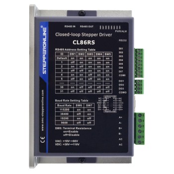 Drivers para motores paso a paso de circuito cerrado Modbus RS485 2.1-8.0A 30-110VDC o 18-80VAC